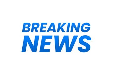 breaking news icon blue design template transparent