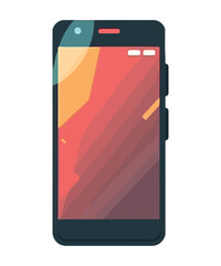 Modern flat icon symbolize smart phone technology