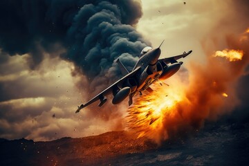 F16 escaping explosion