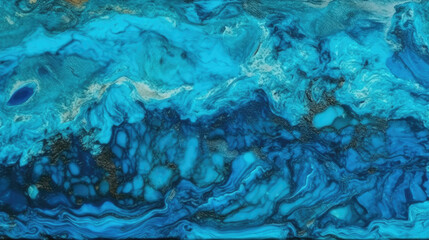 Fototapeta na wymiar Electric Blue Chalcanthite Texture Mineral Background