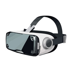 Futuristic virtual reality simulator glasses