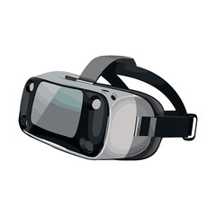 Fototapeta premium Futuristic headset watching virtual reality