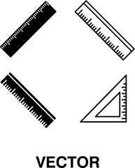 Ruler icon set vector illustration on white background