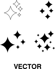 Shine icon set vector illustration on white background..eps
