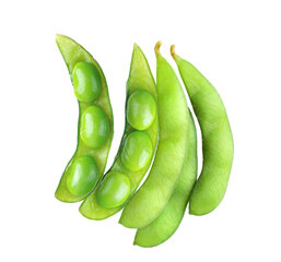 green soy beans isolated on transparent png
