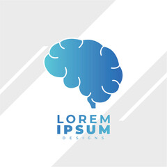 Gradien brain logo templates. smart brain logo design for company 
