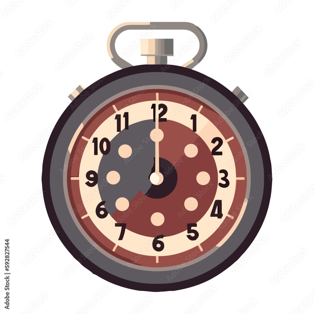 Sticker Countdown symbol on clock face for deadline reminder