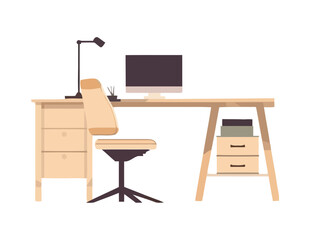 Fototapeta premium Modern furniture and technology office