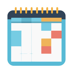 Flat vector illustration design of a calendar page