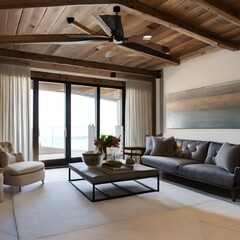 rustic-chic interior design 72, Generative AI