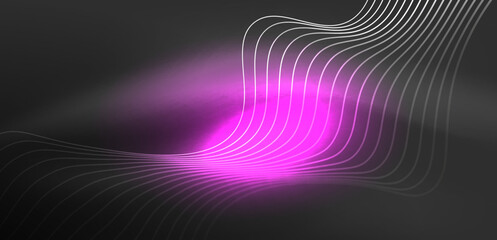 Abstract background neon wave. Hi-tech design for wallpaper, banner, background, landing page, wall art, invitation, prints, posters