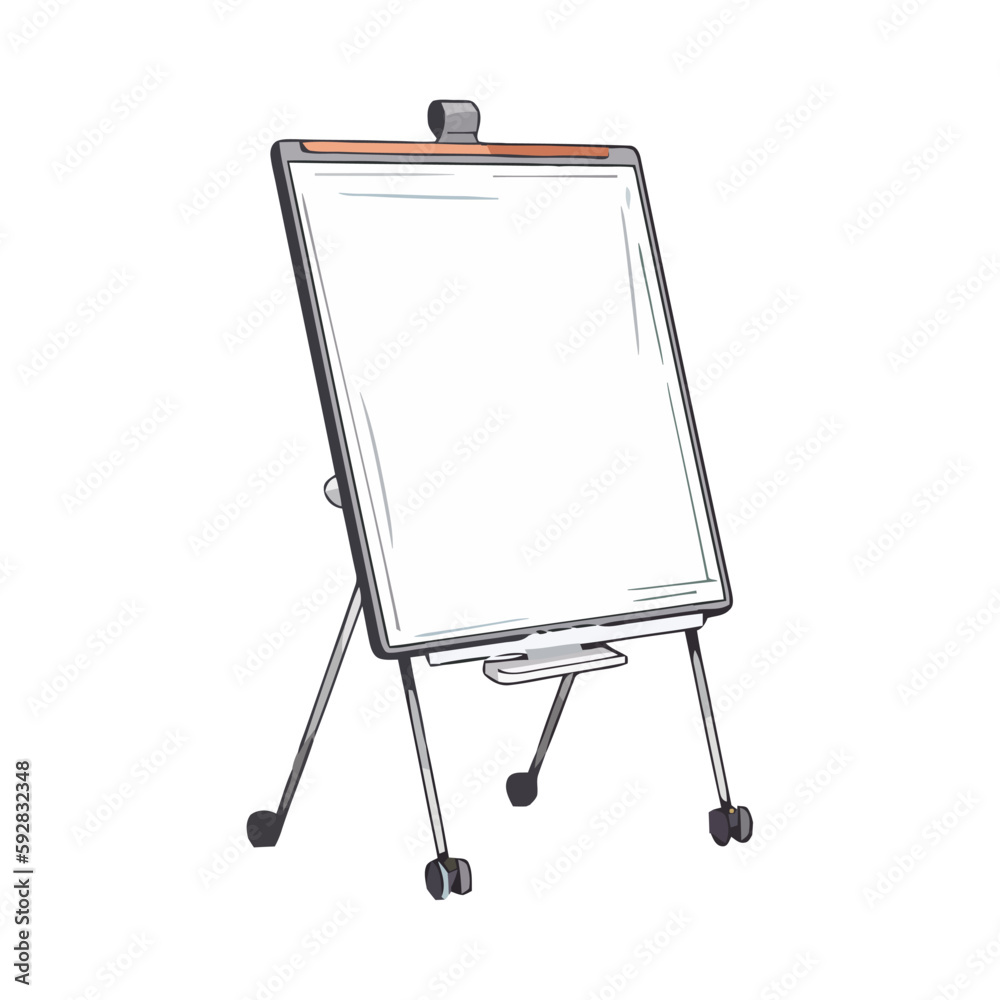 Sticker education presentation on whiteboard