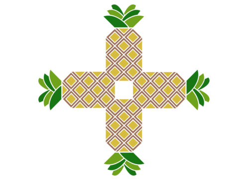 celtic cross ornament パイナップルクロスパターン