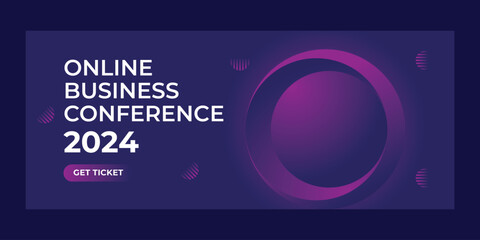 Corporate business conference web banner template