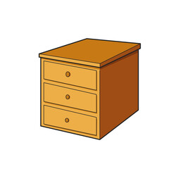 school supplies illustration for kids book and coloring page 