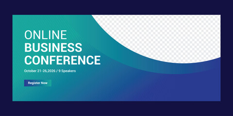 Corporate business conference web banner template
