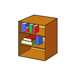 school supplies illustration for kids book and coloring page 