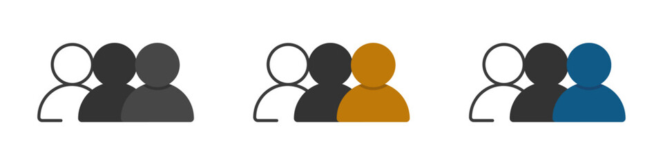 Anonymous user portrait vector graphic icons