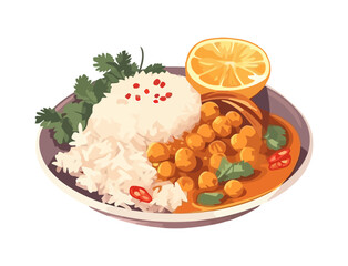 Gourmet food served in crockery bowl
