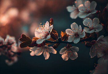 Obraz na płótnie Canvas Cherry Blossom in New year. Generative AI