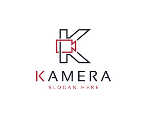 Letter K Camera Logo