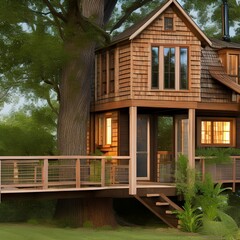 Fototapeta premium treehouse302, Generative AI