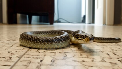 Urban Pets snake in city apartments generative ai variation 1