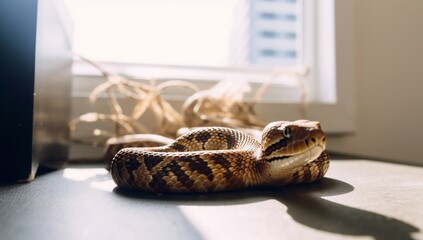Urban Pets snake in city apartments generative ai variation 3