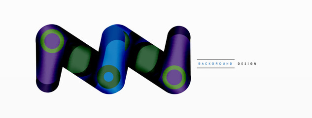 Modern stylish geometric background. Abstract round shapes composition for wallpaper, banner, background or landing