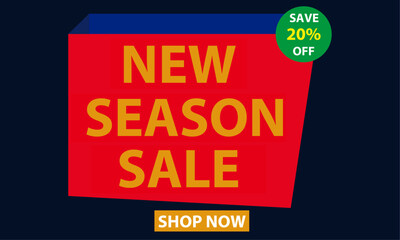 Fototapeta premium New season sale discount banner