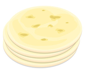 Tortillas mexican food traditional concept illustration vector icon