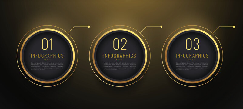 three step infographic workflow chart banner for your data