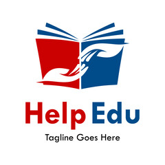 Help education logo template illustration