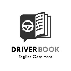 Driver book logo template illustration