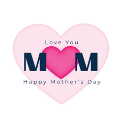elegant mothers day wishes card with love you mom message