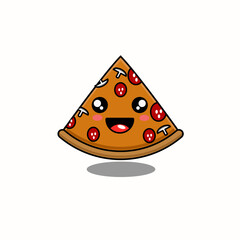cute pizza vector illustration