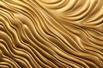 Glamour gold wave texture background smooth shape as a water surface created with Generative AI
