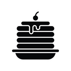 pancake icon vector design template in white background