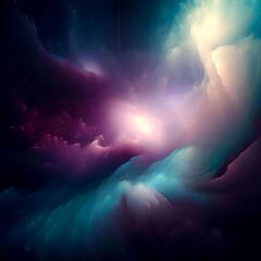 Purple Blue Ocean Space Nebula