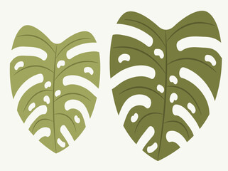 Vintage abstract set with green pattern with tropical leaves for wallpaper design. Geometric texture. Modern abstract design. Seamless floral background. Seamless tropical pattern.