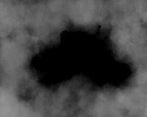 中心に黒の余白がある雲のイラスト　背景　余白