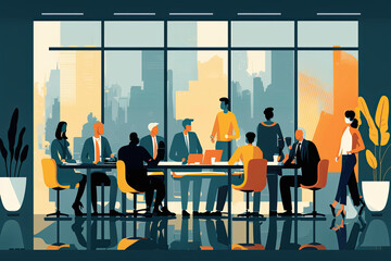 A business meeting illustration