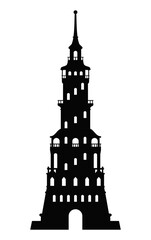 Obraz premium Silhouette of the tower