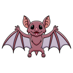 Cartoon Cute small bat flying