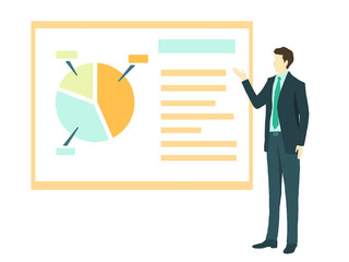 プレゼンテーションをするビジネスマン