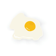 Fried egg with hand-drawing design 