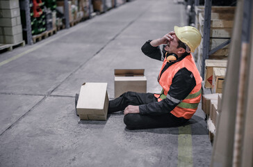 A warehouse worker was seriously hurt when a piece of loaded merchandise slipped and fell on him. When someone has a leg injury at work, immediate first aid and support from coworkers is required.