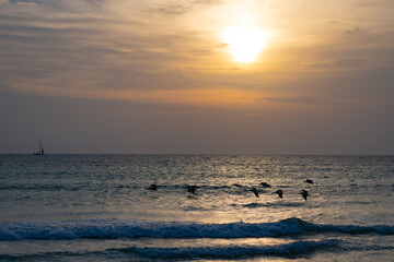 dramatic summer seascape nature at sunrise. seascape nature at sunrise sky.