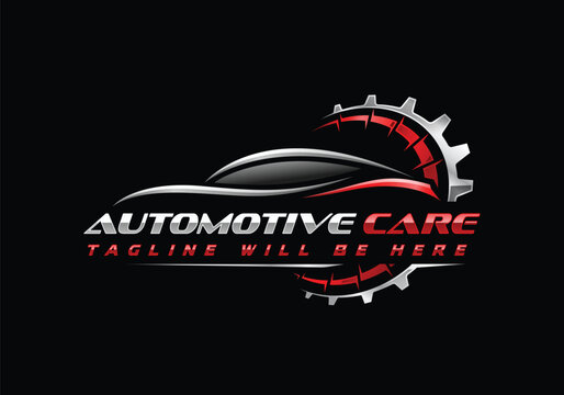 Auto center garage service and repair logo Vector Image