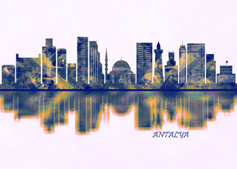 Naklejka premium Antalya Skyline